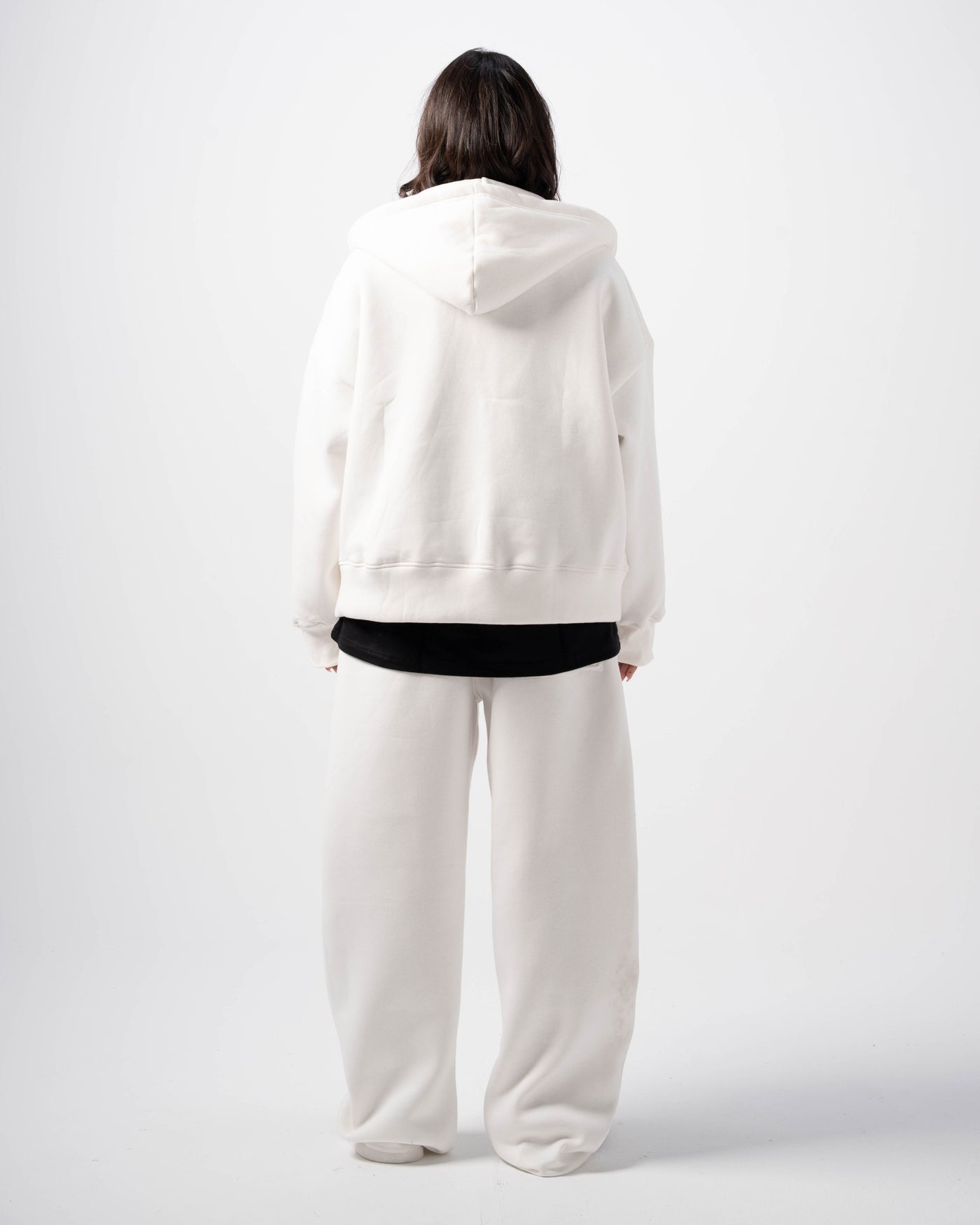 Basic White Zip-Up Hoodie