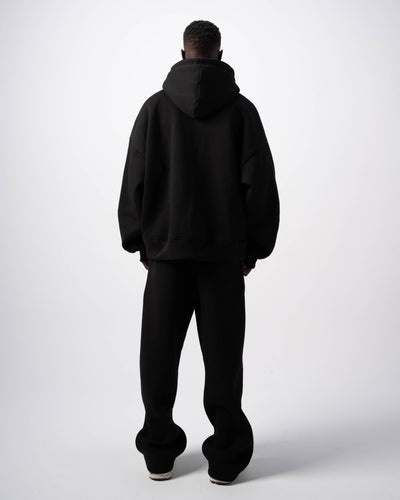 Basic Black Zip-Up Hoodie