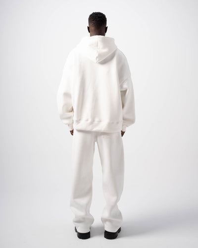 Basic White Zip-Up Hoodie