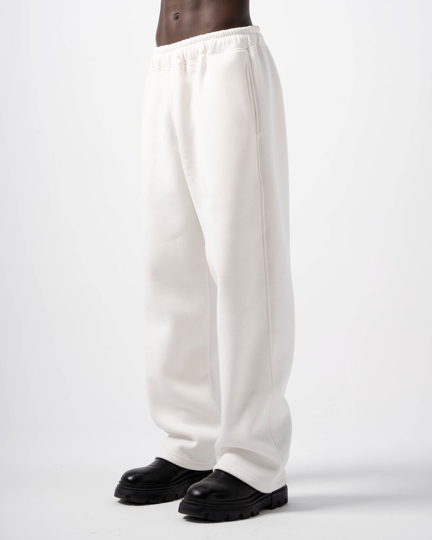 Basic White Baggy Sweatpants