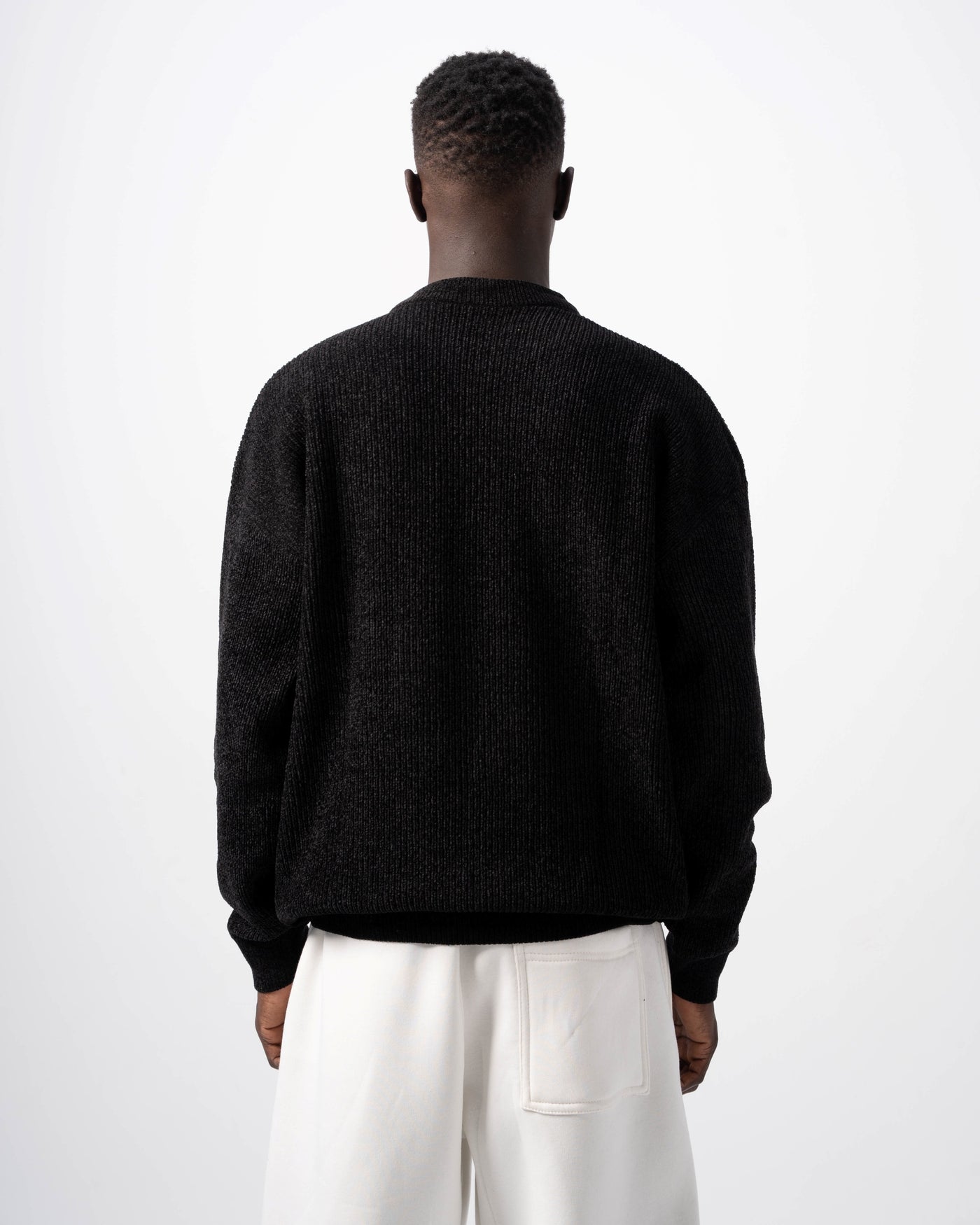 Black Knitted Sweatshirt