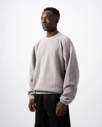 Grey Knitted Sweatshirt