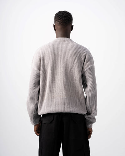 Grey Knitted Sweatshirt