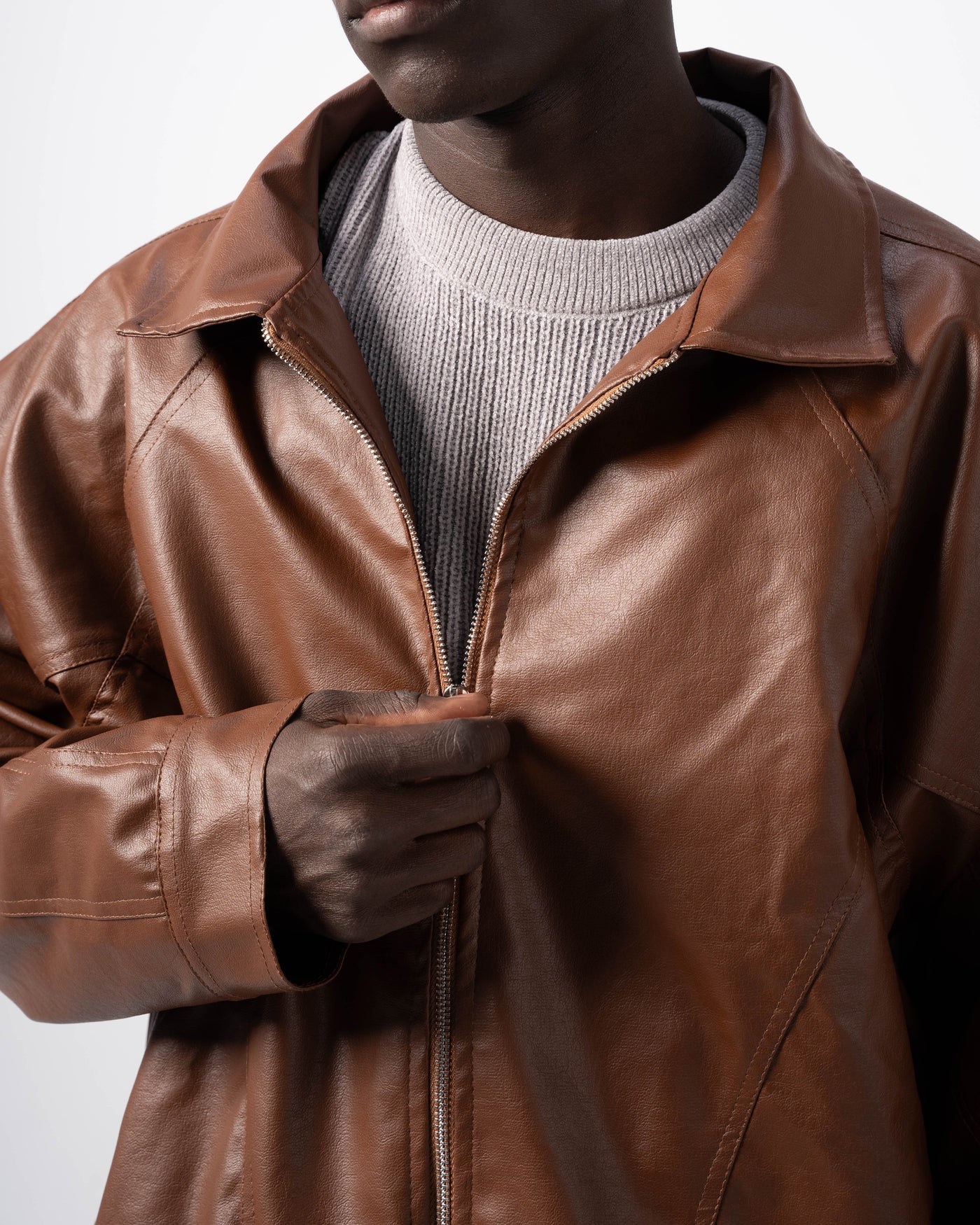 V5 Leather Jacket - Caramel