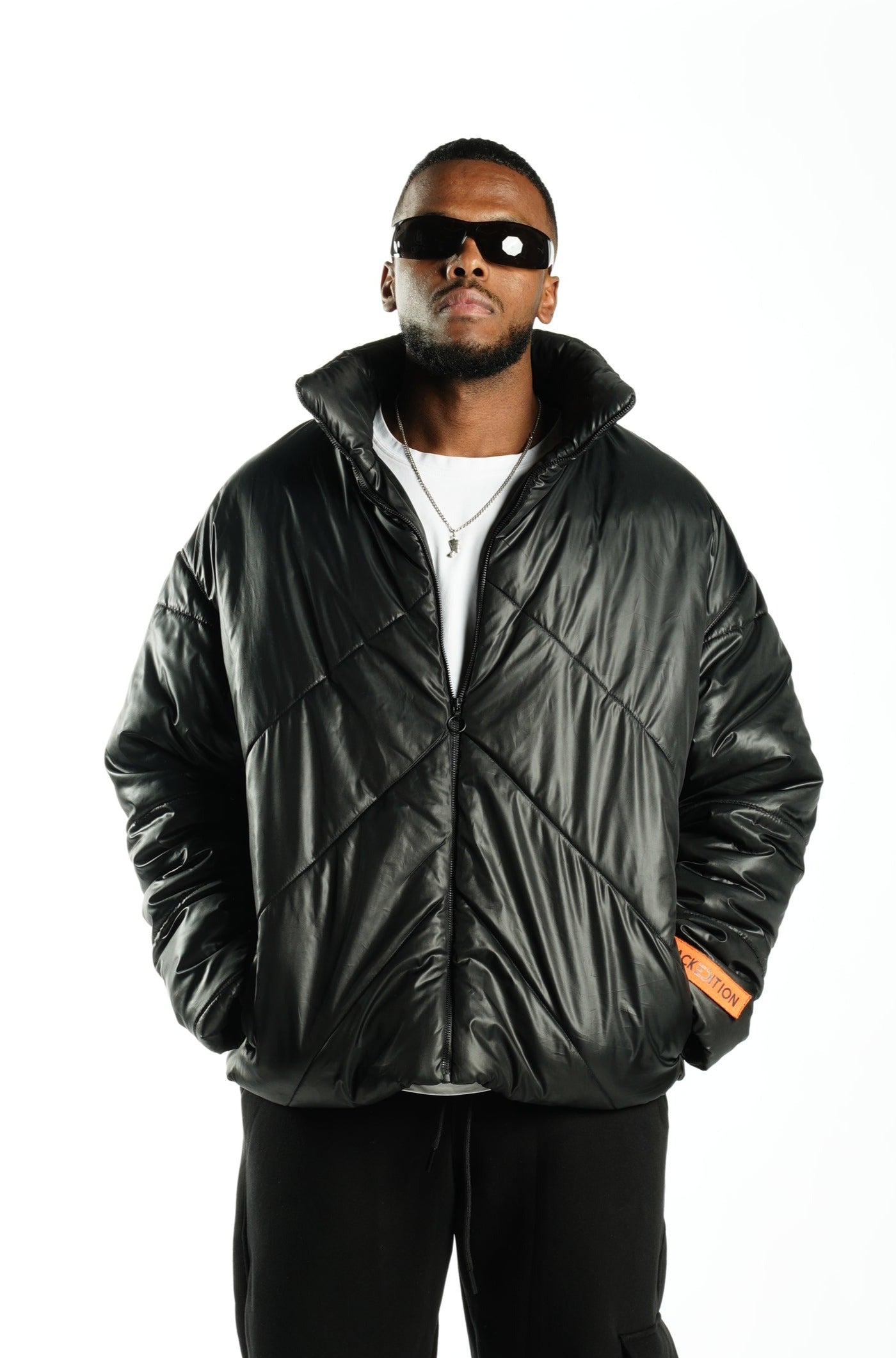 Unisex Black Puffer Jackets